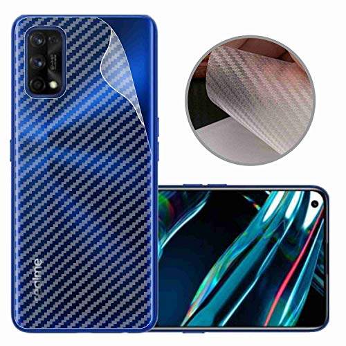 Image of Compatible with Oppo Realme 7 Pro Back Screen Protective Film Carbon Fiber Skin Transparent Screen Guard Sticker