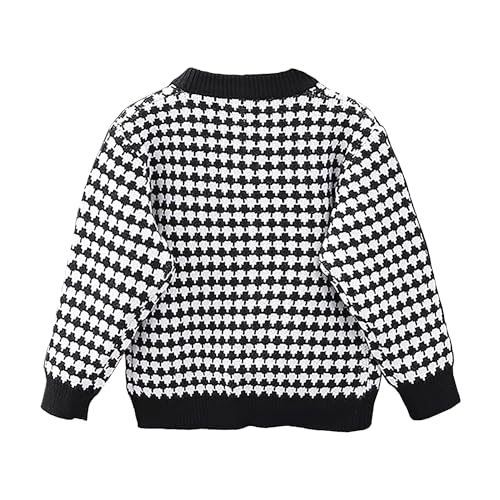 Toddler Girls Cardigan Sweater Button Knit Sweater Kids Black Winter Coat Size 2-7T2