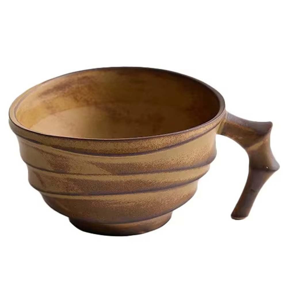 CTRLZS Japanese High-End Exquisite Ceramic Coffee Cup Mug Vintage Style Breakfast Milk Cup Brown