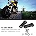 Qiilu 10mm 8mm Motorcycle Rearview Mirror Mount Riser Extender Adapter Extension Kit Black Aluminum Alloy Mirror Extender Mirror Adapter Kit