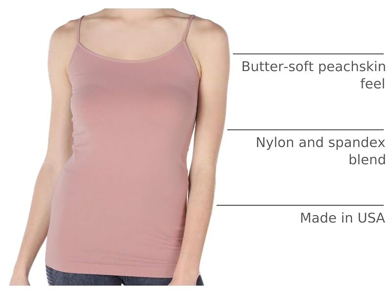 NIKIBIKI Women Seamless Premium Classic Camisole, Made in U.S.A, One Size (Dusty Rose) image 4