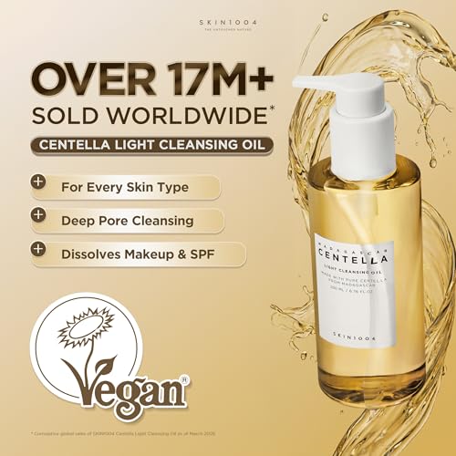 SKIN1004 Madagascar Centella Light Cleansing Oil 6.76 fl.oz, 200ml | Gentle Oil Cleanser for Face, Korean Facial Cleanser, Double Cleansing - Image 3
