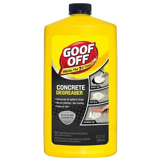 NATIONAL MFG/SPECTRUM BRANDS HHI FG820 32OZ Goof Off, 32 OZ, Degreaser, Removes Embedded Oil from Concrete, No Scrubbing, No Rinsing, Liquid Dries to Powder, Easy to Use