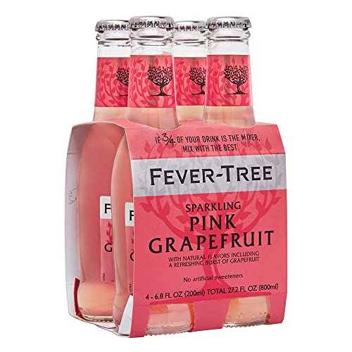 Fever-Tree Sparkling Grapefruit Glass Bottles, No Artificial Sweeteners Flavorings & Preservatives, 163.2 Fluid Ounce Each (Pack Of 24) #TOP2