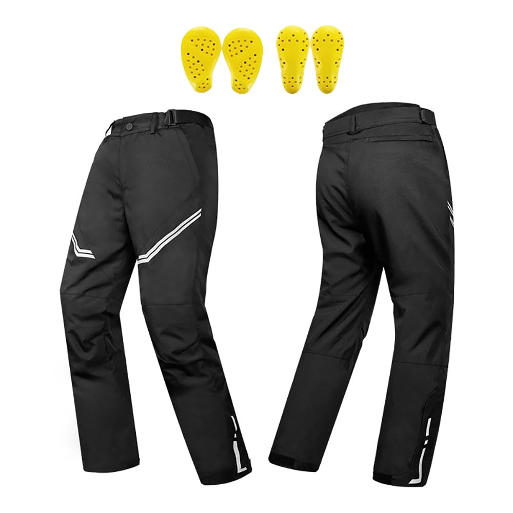 Pantalon De Moto Imperméable Avec Protections Ce Pour Femmes Et Hommes Pantalon De Motos Renforcé Pour Motards ÉQuipement De Protection Pour La Moto,Black-3XL