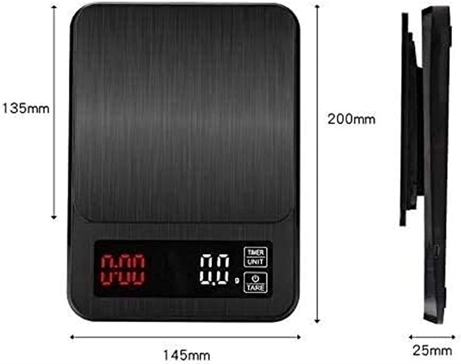 Bilancia digitale per alimenti di grandi dimensioni, peso grammi e OZ, 5kg/0.1g bilancia da cucina per cucinare la cottura, bilancia elettronica ad alta precisione con display LCD