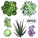 Yblntek Artificial Succulent Plants, Assorted Succulent Picks Fake Succulents Unpotted for Floral Arrangement Home Decoration, 6 Pieces