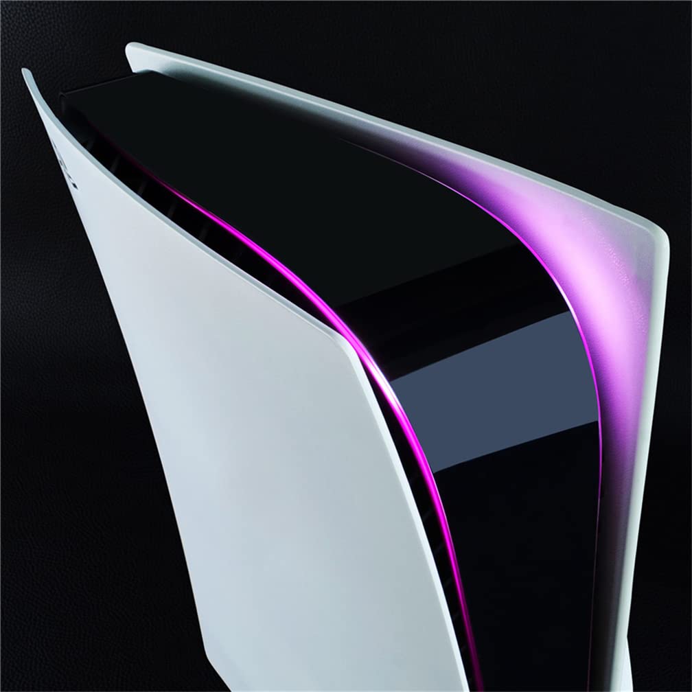 LiLiTok Bande lumineuse LED pour console PS5, barre lumineuse hôte arc-en-ciel dégradé autocollant décalcomanies autocollantes barre lumineuse LED pour PS5 Accessoires de jeu, Rose, Porte-documents