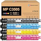  SINOPRINT C3503 Cartouche de toner de rechange pour Ricoh 841813 841816 841815 841814 MP C3003 C3503 C3004 C3504 C3003 C3503 C3004 C3504 Lanier MP C3504 3003 C3503 C3004 C3504 (lot de 4 couleurs)