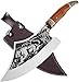 Couperet à Viande Forgé Couteau de Boucher Couteau Désosser Lourd Couteau Extérieur Couteau Acier Carboné Inoxydable Full Tang Gaine en Cuir, Boîte Cadeau, Chasse Camping