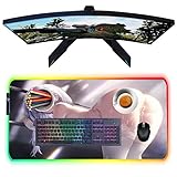 Mouse Pads Sexy Anime Girl Large Mouse Pad RGB Lock Edge Gaming Game XXL LED Player Game Pad Speed Keyboard Desk Mat Sexy Butt Breasts Chest 27.55 inch x12 inch -A5