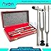 Rydel-Seiffer Tuning Fork Set | Reflex Hammer, Tuning Fork A 440 Hz, Tuning Fork 128Hz / 64Hz with Adjustable Damper Weights - German Stainless Steel Neuro Tools