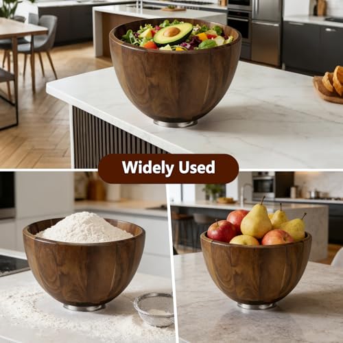 Tazón de Mezcla de Madera de Nogal 5 QT miniatura 7