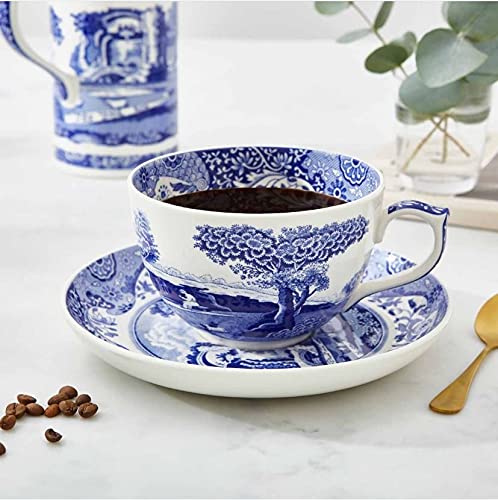 Spode Blue Italian Teacups And Saucers - Set Of 4 (20 Ounce) #TOP2