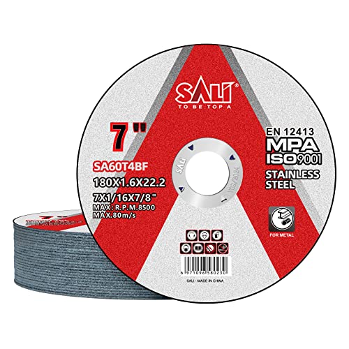 Disques de coupe SALI 178mm pour meuleuse d'angle en acier inoxydable x25