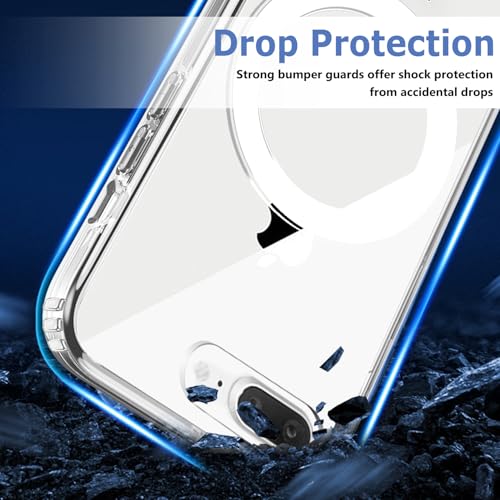 Image of FanTEK Phone Case Compatible with iPhone 7 Plus & iPhone 8 Plus 5.5 Inch, Magnetic Clear Case Protective Bumper Hard Back Cover