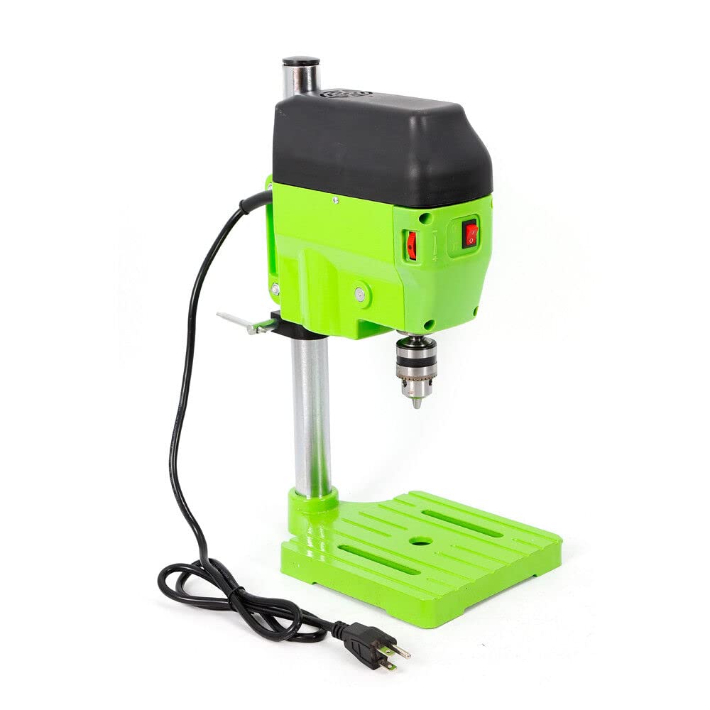 LYNICESHOP Mini Electric Drill Press, Bench Small Electric Drill Machine Portable Corded Electric Bench Drill Press Stand Precision Drilling for Drilling Expanding and Reaming on Metals Woods (480W)