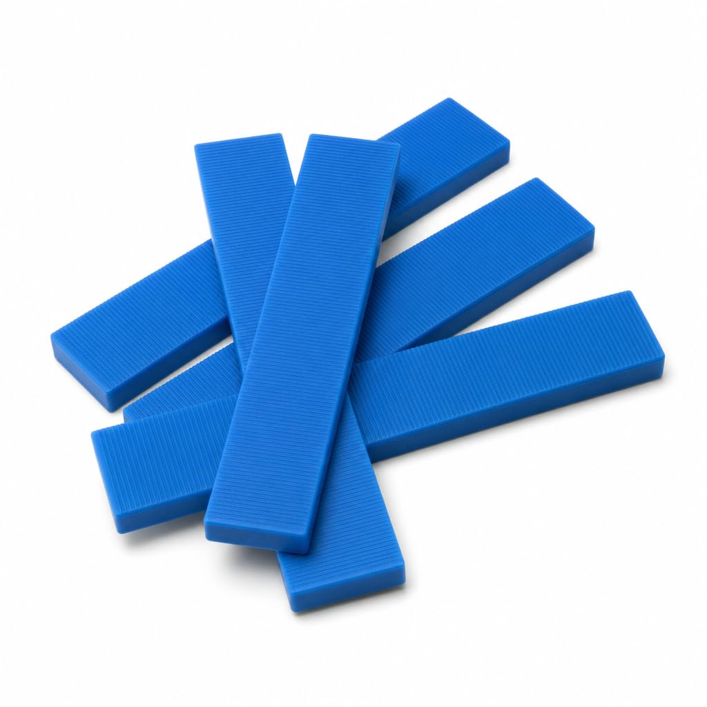 Packing Bat 5 mm Blue Window and Glazing Packers, Frame Levelling Spacers for Windows, Doors, Dry Lining and Flooring, 500 Pack