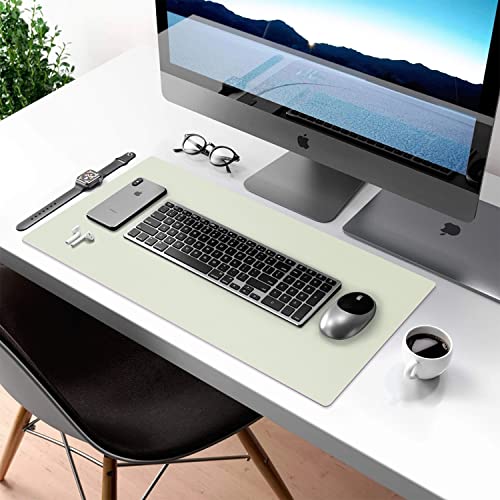 Image of Aothia Double-Sided Desk Pad, Large Mouse Pad, Office Mat, Non-Slip PU Leather Blotter, Laptop Pad, Waterproof Writing Pad for Office and Home (Matcha Green, 23.6 inch x 13.7 inch)