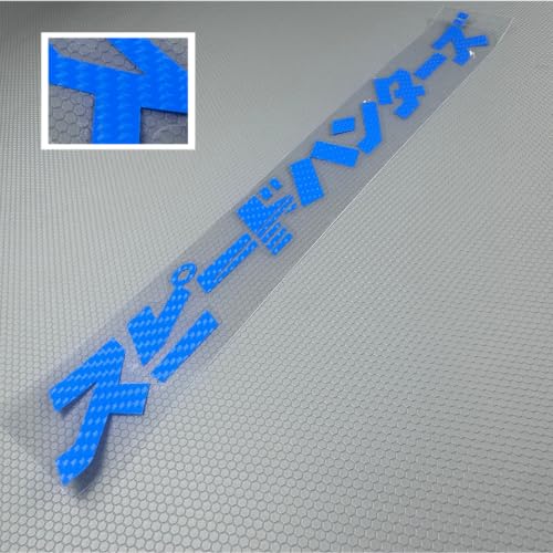 Image of Car Stickers Auto Front Windshield Window Decal Bumpers for Japanese JDM SH Speedhunters Decal Tape 1000x120mm (Carbon Fibre Blue)