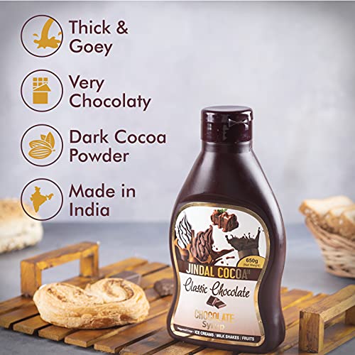 Image of Jindal Cocoa Combo | Classic Chocolate Syrup 650g & Chocolate Hazelnut Spread 320g | Rich in Cocoa | Intense Flavour | No Palm Oil & TransFat