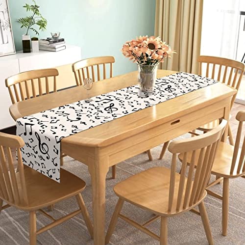 Nepnuser Musical Notes Table Runner 90 Inches Long Kids Music Event Birthday Party Decorations Dining Room Kitchen Home Decor #TOP1