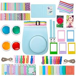 Estuche Camara Instax Mini 11 ZWOOS 10 en 1 Accesorios Compatible con Instax Mini 11, Incluida Funda para cámara, álbum y Otros Artículos para Recopilar y Mostrar Fotos (Sky Blue)