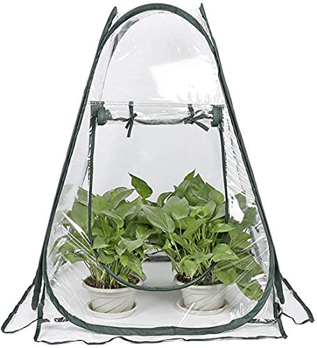 Clothink Mini Greenhouse Pop up Grow House, PVC Indoor Outdoor Backyard Greenhouse Cover