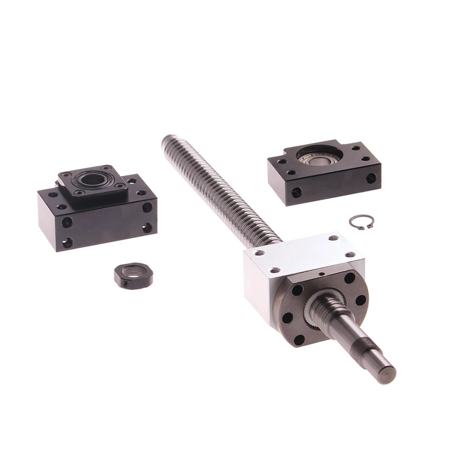 Kit de husillo de bolas,husillo de bolas con tuerc SFU2005 Husillo de bolas de 20 mm, 300/400/500/600/800/1000/1300/1500 mm, husillo de bolas laminado con tuerca + BK/BF15 + juego de carcasa(1200mm)