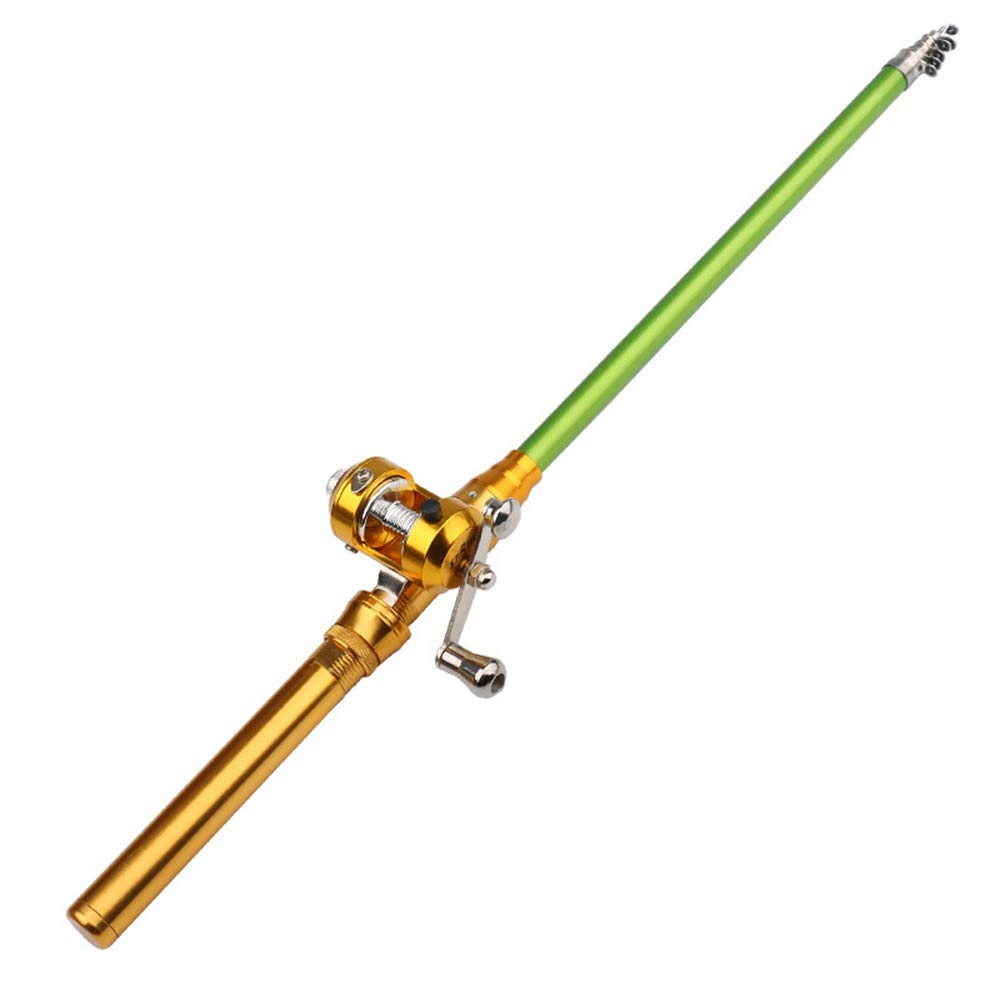 REMYS Mini Staccabile Portatile Portatile Canna da Pesca Asta Corta Asta da Pesca da Pesca ghiacciata da 1,5 m