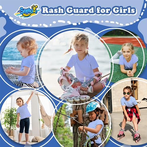 Image of Boys Rash Guard Swim Shirt Short Sleeve for Toddler Kids Youth Rashguard Water Shirt UPF+ 50 Quick Dry Swimming Shirt