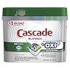 Cascade Platinum Dishwasher Pods, ActionPacs + Oxi, Dishwasher Detergent, Fresh Scent, 44 Count