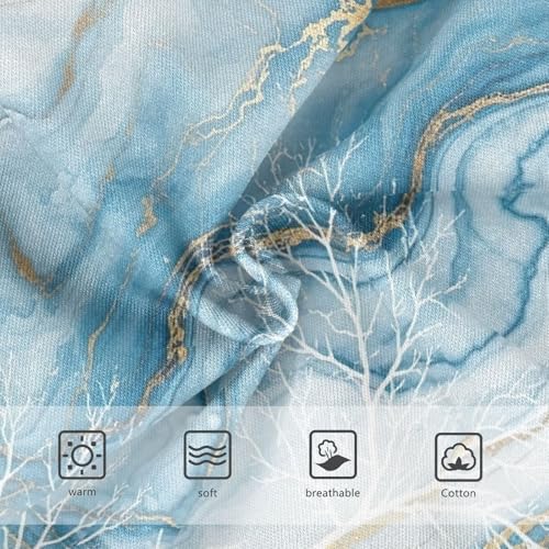 Toddler Panties, Blue White Marble Girls' Cotton Brief Underwear, 2–8 Years3