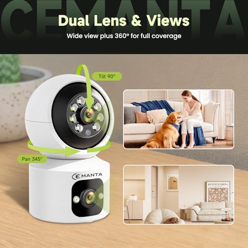 CEMANTA 4MP Security Camera Indoor for Pet/Dog/Baby with Phone App — view 3