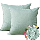 【Material impermeable para exteriores】 Hecho de poliéster duradero, que es ligero, acogedor y transpirable, puede prevenir eficazmente las salpicaduras de agua y manchas. El material resistente al agua y al polvo está disponible para aplicaciones al aire libre en el jardín o patio, o cerca de la piscina.