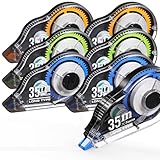 SimSign 35m Korrekturroller Set (6 Stück), Weiße Korrekturmaus Sofort Überschreibbar & Rücklaufbar, Correction Tape, Ideal für das Büro, das Home Office oder die Schule