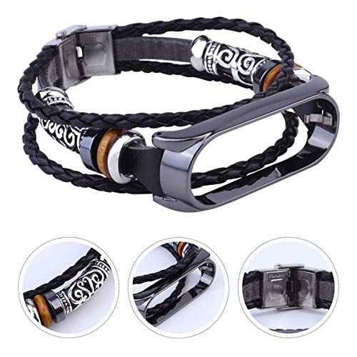 jojofuny Metal Bead Bracelet Retro Design Compatible Replacement Wristband for and Unisex for Casual Outings and Gifting Black4