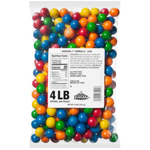 Carousel Assorted Gumballs 4lbs Bag