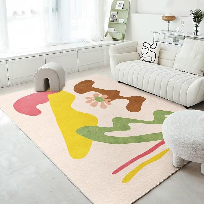 Tapis multicolore abstrait pour créer une descente de lit chaleureuse