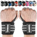 DMoose Fitness Wrist Wraps (IPL Approved) Avoid Injury & Maximize Grip with Thumb Loop, 18