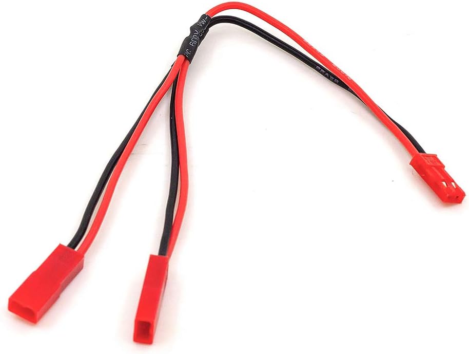 Top Brands JST Plug Splitter, JST Male Female Y Cable, JST Y Parallel Adapter Splitter Harness for Small RC Lipo and NiMh Connection for Traxxas TRX-4 1/10 RC Car Crawler ESC Battery Motor Cooling Fan,15CM/5.9
