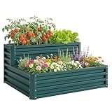 JARDINIÈRE À ÉTAGES : La jardinière à étages est conçue avec des espaces de deux tailles différentes pour accueillir et séparer les plantes ayant des racines de longueurs et de tailles diverses, de courtes et petites à grandes et hautes.