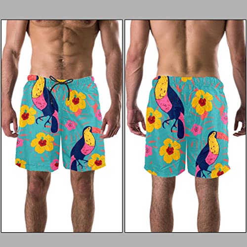 Maillots de bain pour hommes toucans floraux à séchage rapide - 3