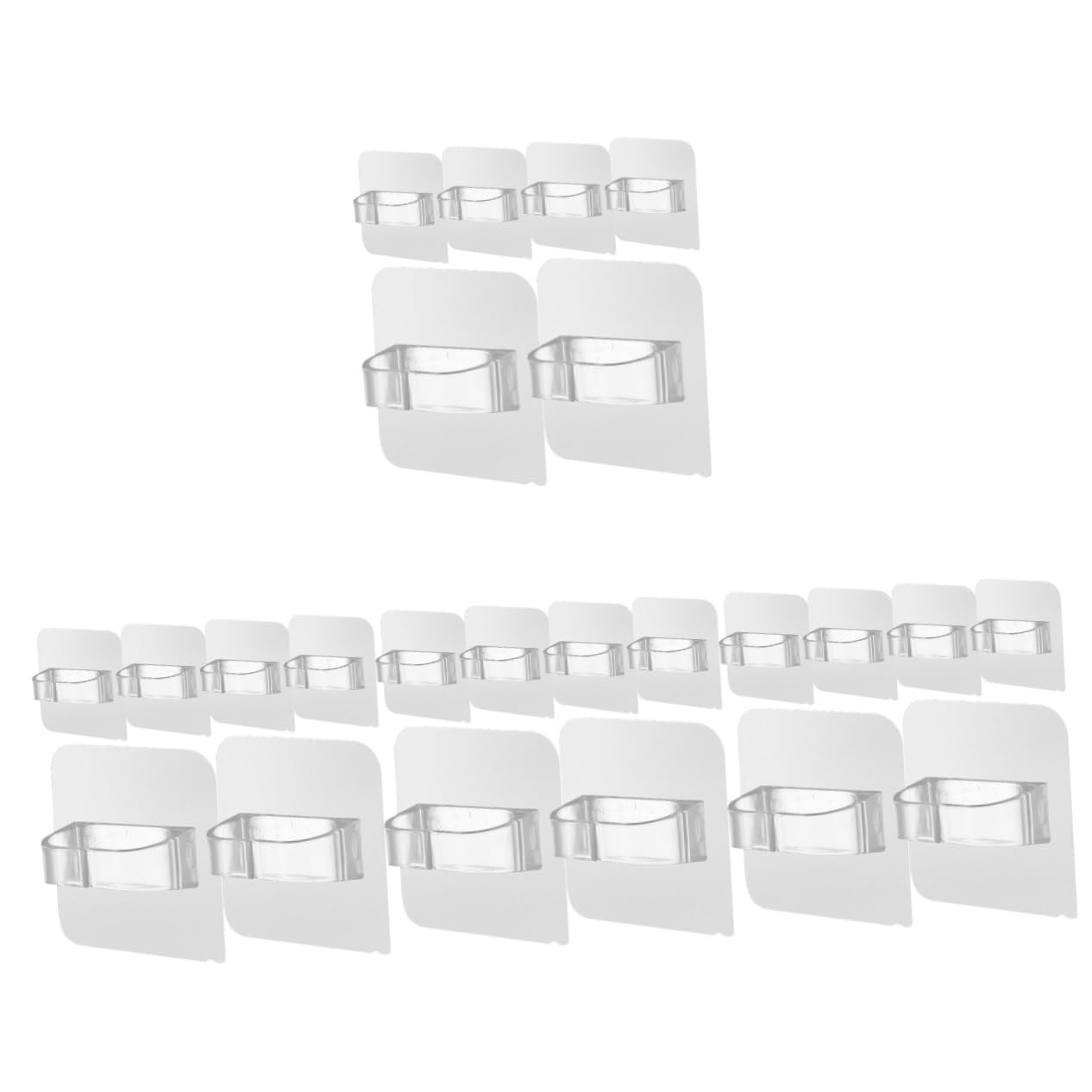 SHINEOFI Sin Gancho Pegajoso Muro Colgante Pequeño Manos Los Ganchos De Pared Se Pegan Ganchos Adhesivos De Plástico Ganchos Autoadhesivos Abs Transparente 6 Piezas X 4