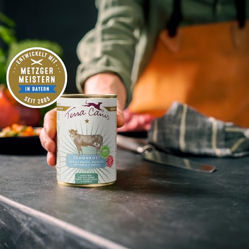 Terra Canis Morosche Karottensuppe Hund-Schonkost 6x400 g – ideal bei Magen-Darm-Beschwerden und Verdauungsstörungen, für eine gesunde Darmflora, mit Rohstoffen in 100% Lebensmittelqualität