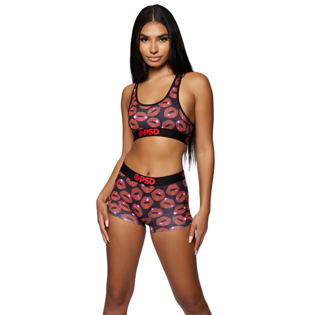 PSD Women's Iced Lips Racerback Sports Bra for Women, Comfortable Exercise Bras for Women, Ideal for Yoga and Gym Workouts