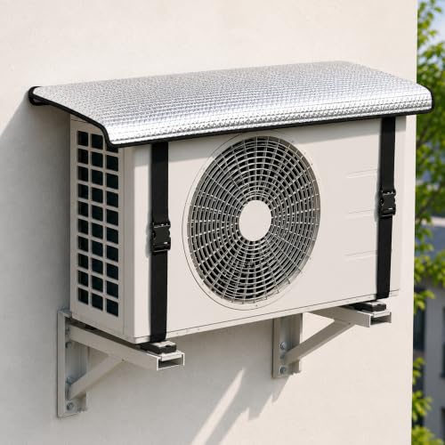 Image of AC Covers for Split 1.5 Ton | AC Outdoor Unit Protector | AC Cover 1.5Ton | Fits 1, 1.5 & 2 Ton Split AC | Waterproof Heat Insulated UV Resistant AC Outdoor Unit Cover | 3 Layer Protection