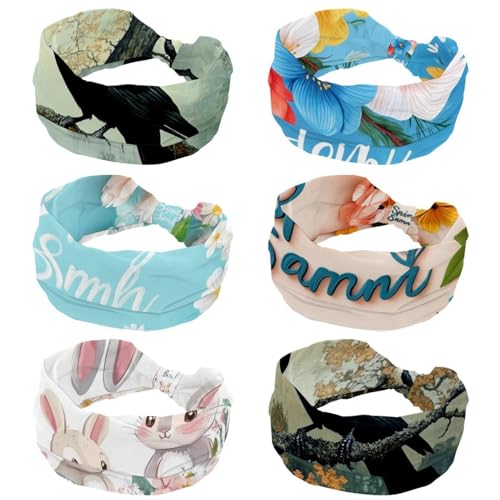 otnrnondcl 6 Pack Welcome spring (1) Headbands for Women's Hair,Soft