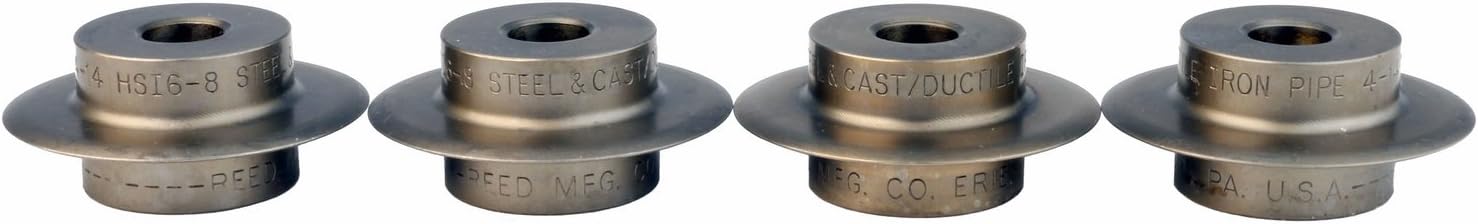Reed 03507 Set of (4) Hardened Steel HSI6-8 Wheels Fits SDT-H6 4"-6", SDT-H8 6"-8" Cutter & SDT-1224 Pipe Threader