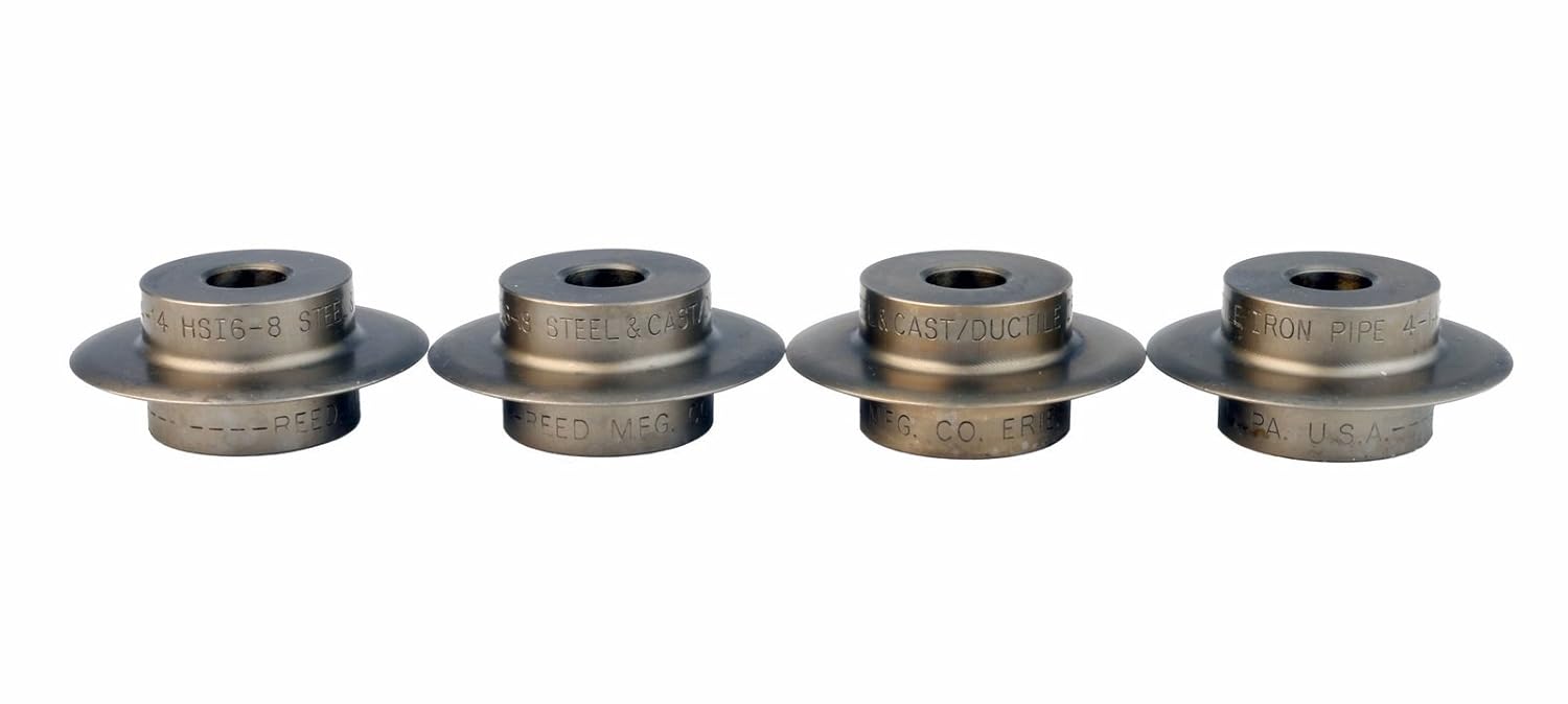 Reed 03505 Set of (4) Hardened Steel HSI6-8 Cutting Wheels Fits SDT H4S 2-4 Heavy Duty Hinged Pipe Cutter